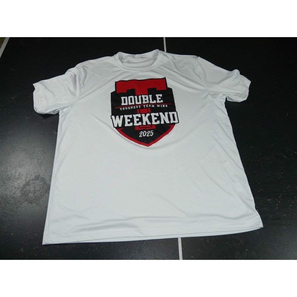 Texas Tech Red Raiders Basketball Double T Weekend 2025 White T-Shirt Men's 2XL